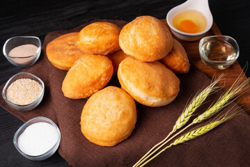 Baursaks – pastries of Kazakh cuisine, small donuts