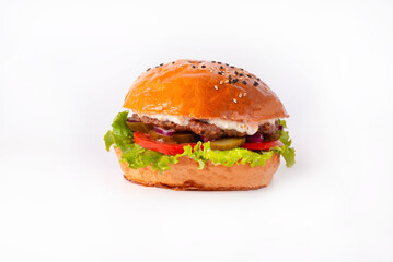 Burger on a white background