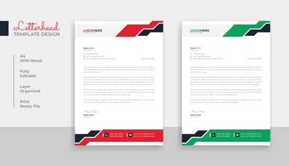 Unique colorful business letterhead design