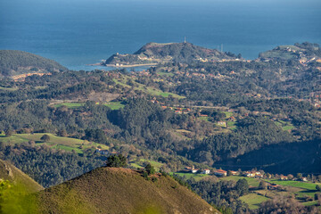 General view of the town Ribadesella in Spain