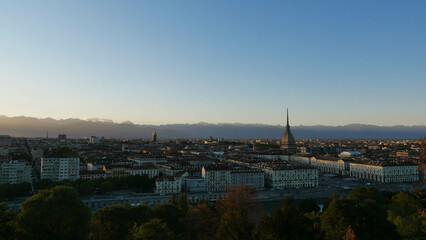 sunset on Turin
