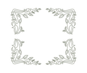 Vignettes, swirly filigree borders, calligraphic flourishes and line swashes, logo design. Elements swirls vignettes, frames, ornament, dividers and corners, vector design and illustration