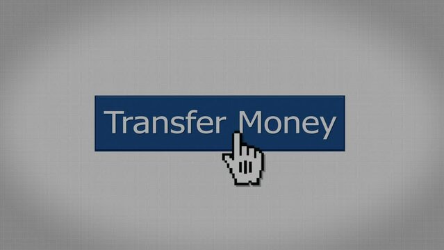 A "Transfer Money" animated button click. With optional luma matte.  	