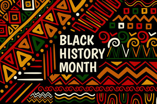 Abstract black history month background with pattern