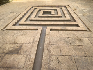 Labyrinth texture representing infancy, youth and old age