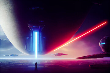 UFO, an alien ship, alien invasion, extraterrestrial life, space travel