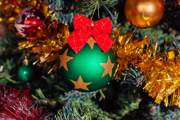 Obraz na płótnie Canvas Christmas tree toys. holiday decorations. High quality photo