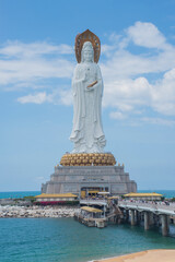 buddha culture statue of goddess Guanyin Nanshan on Hainan island in China