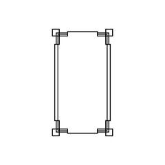 Art deco golden frames decorations, Golden art deco ornaments, retro geometric ornamental frame - classic luxurious gold frames, wedding invitation, celebration event