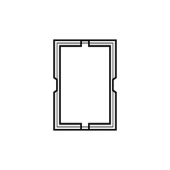 Art deco golden frames decorations, Golden art deco ornaments, retro geometric ornamental frame - classic luxurious gold frames, wedding invitation, celebration event