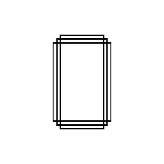 Art deco golden frames decorations, Golden art deco ornaments, retro geometric ornamental frame - classic luxurious gold frames, wedding invitation, celebration event