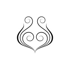 Vintage Ornament Swirl stroke divider and filigree ornaments for wedding invitation, greeting card and certificate design - Lines, borders, swirls and divider retro classic style