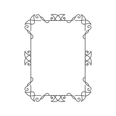 Vintage ornamental frame, vintage rectangle ornaments and ornate border. Decorative wedding frames, antique museum picture borders or deco divider, gift card, floral frame