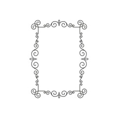 Vintage ornamental frame, vintage rectangle ornaments and ornate border. Decorative wedding frames, antique museum picture borders or deco divider, gift card, floral frame