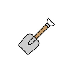 dig, industry, labor, shovel line icon on white background. Elements of mountaineering icon. Can be used for web, logo, mobile app, UI, UX