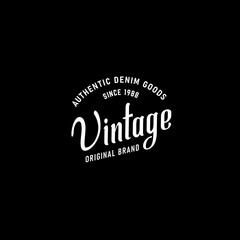 Vintage Badge Logo Design - Vector Stamp, old classic style illustration for apparel brand, restaurant, bistro, barber shop