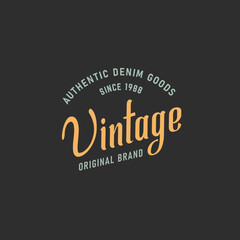 Fototapeta premium Vintage Badge Logo Design - Vector Stamp, old classic style illustration for apparel brand, restaurant, bistro, barber shop