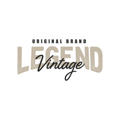 Vintage Badge Logo Design - Vector Stamp, old classic style illustration for apparel brand, restaurant, bistro, barber shop