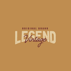 Vintage Badge Logo Design - Vector Stamp, old classic style illustration for apparel brand, restaurant, bistro, barber shop