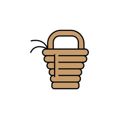 rope, travel, mountain line icon on white background. Elements of mountaineering icon. Can be used for web, logo, mobile app, UI, UX