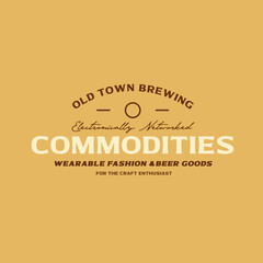 Vintage Badge Logo Design - Vector Stamp, old classic style illustration for apparel brand, restaurant, bistro, barber shop
