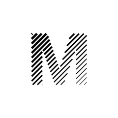 Letter M Logo Lettermark M Monogram - Typeface Type Emblem Character Trademark