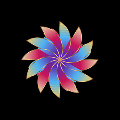 Flower Logo Illustration - Nature wedding bloom blossom garden Hawaii art exotic tropical flora