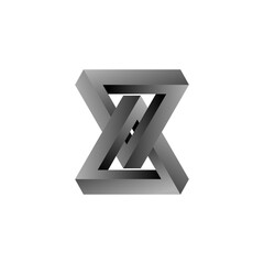 Triangle logo - abstract prism geometric shape graphic geometry line futuristic polygonal layout marketing perspective corporate tech delta spectrum business