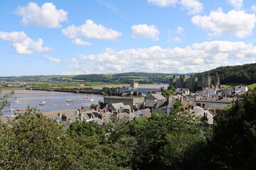 Fototapeta na wymiar Bird's eye view of Conwy, Wales United Kingdom