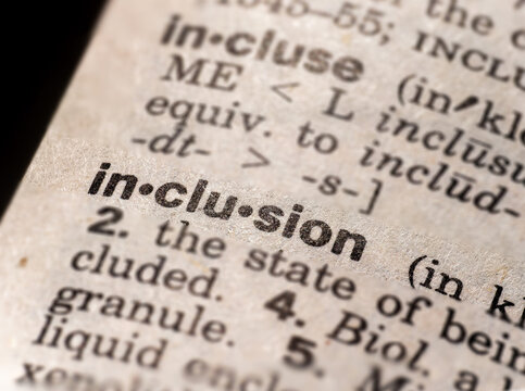 Closeup Of The Word Inclusion