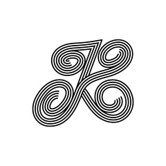 Letter K Logo Lettermark K Monogram - Typeface Type Emblem Character Trademark