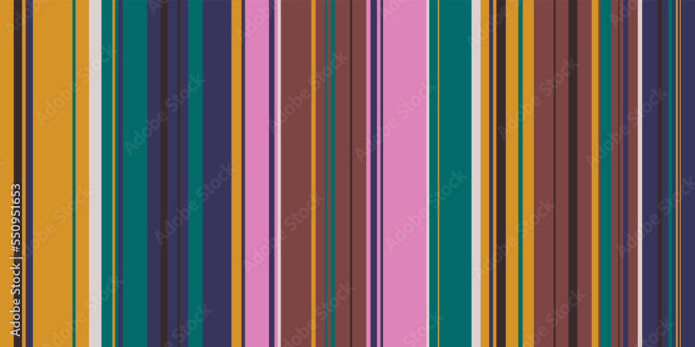 Poster Simple stripes are colored and vertical. Seamless pattern, suitable for print and application on the surface of the interior or decor.