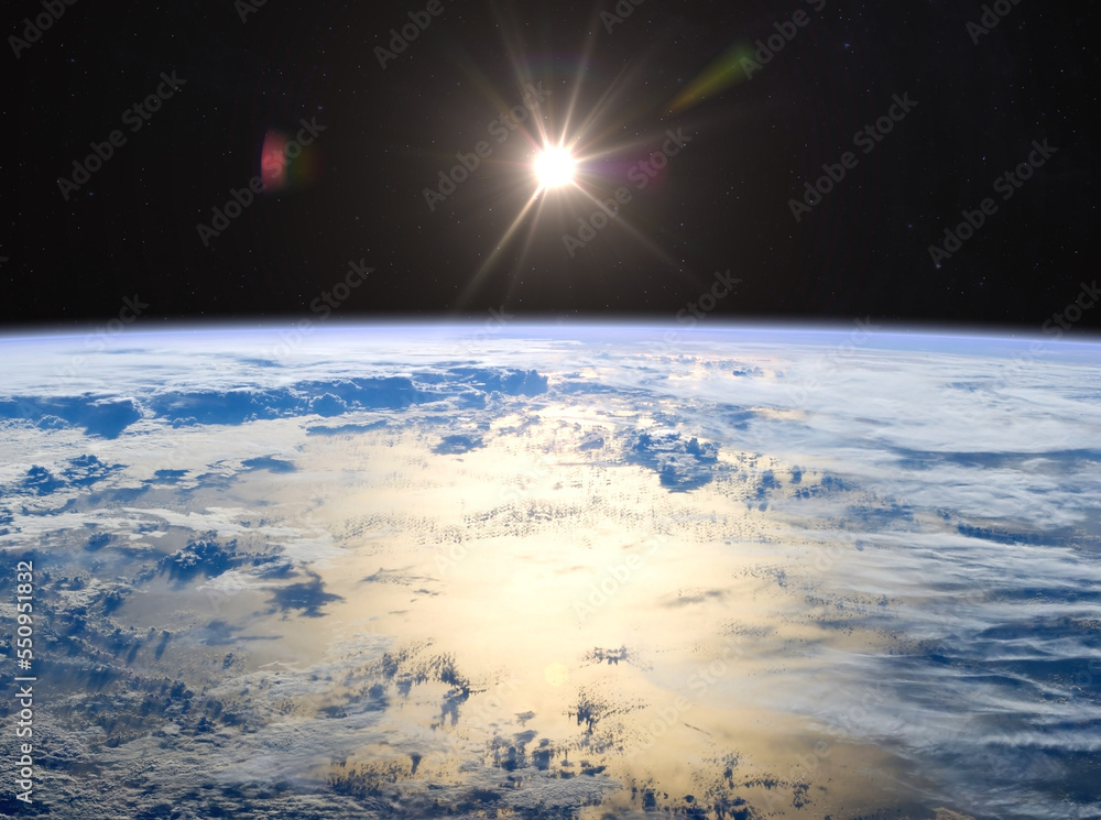 Canvas Prints earth and sun. elements of this image furnished by nasa.