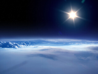 Atmosphere of Earth. Elements of this image furnished by NASA.