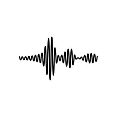 Sound Wave Logo - Music waves note bass classic rock line tune song live pop dj electric tone part jazz radio play wave signal stream tech