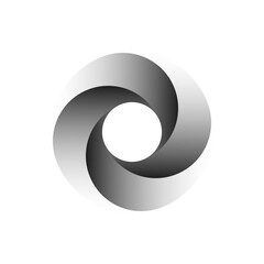 Vortex Circle logo abstract circle shape - spiral motion twirl twist curve rotation spin whirlpool radial warp geometric shape for businesses - spinning circle