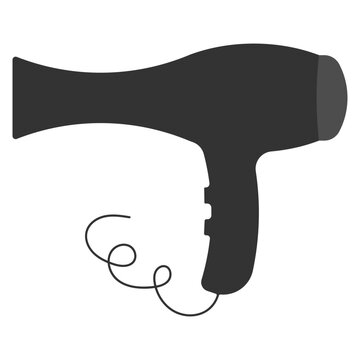 recommend clip art: Hair dryer. Black vector icon