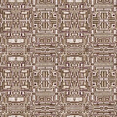 Sepia brown geometric canvas effect seamless texture. Material geo organic pattern. Worn vintage decorative design. 