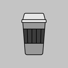 Takeaway paper coffee cup vector icon