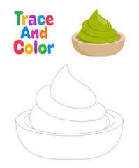 Wasabi tracing worksheet for kids