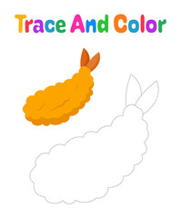 Tempura tracing worksheet for kids