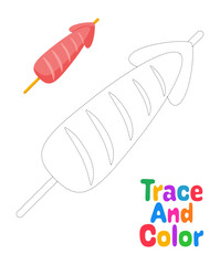 Ikayaki tracing worksheet for kids