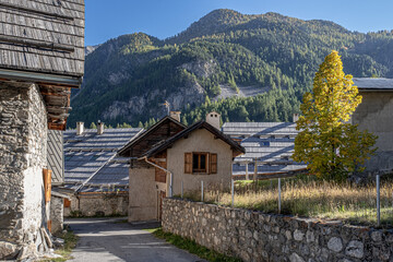 Nevache, a small, authentic and quiet village in Claree valley, near Briancon in Hautes-Alpes department, France