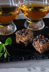 Scotch single malt and blended whisky tasting on distillery in Scotland close up