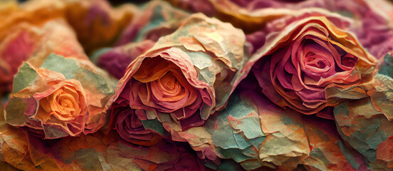 abstract colorful floral flower background as wallpaper panorama header
