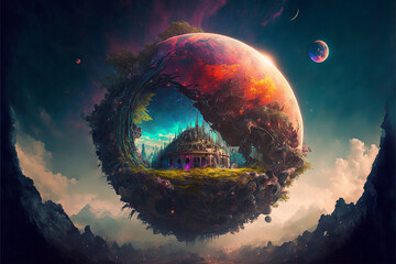 Beautiful Mansion Inside Mini Planet