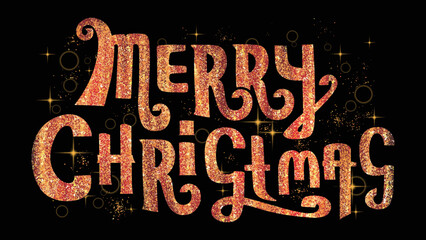 vector text effect design with full glitter for christmas greeting