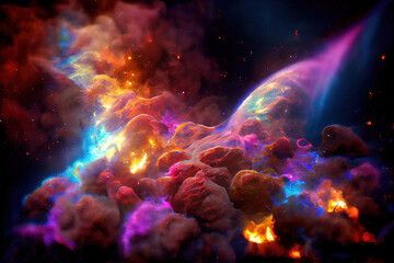 Obraz na płótnie Canvas colorful space galaxy, supernova nebula background