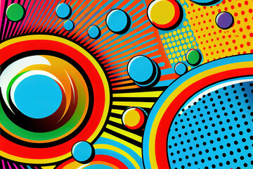 Obraz premium cartoon style abstract colorful pop art background