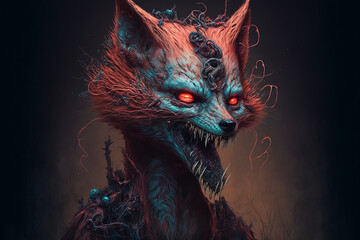 Dark Undead Zombie Fox Monster